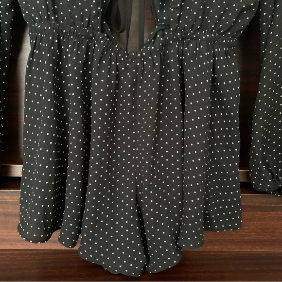 Victoria's Secret Black & White Polka Dot Romper, Size XS - Picture 12 of 16